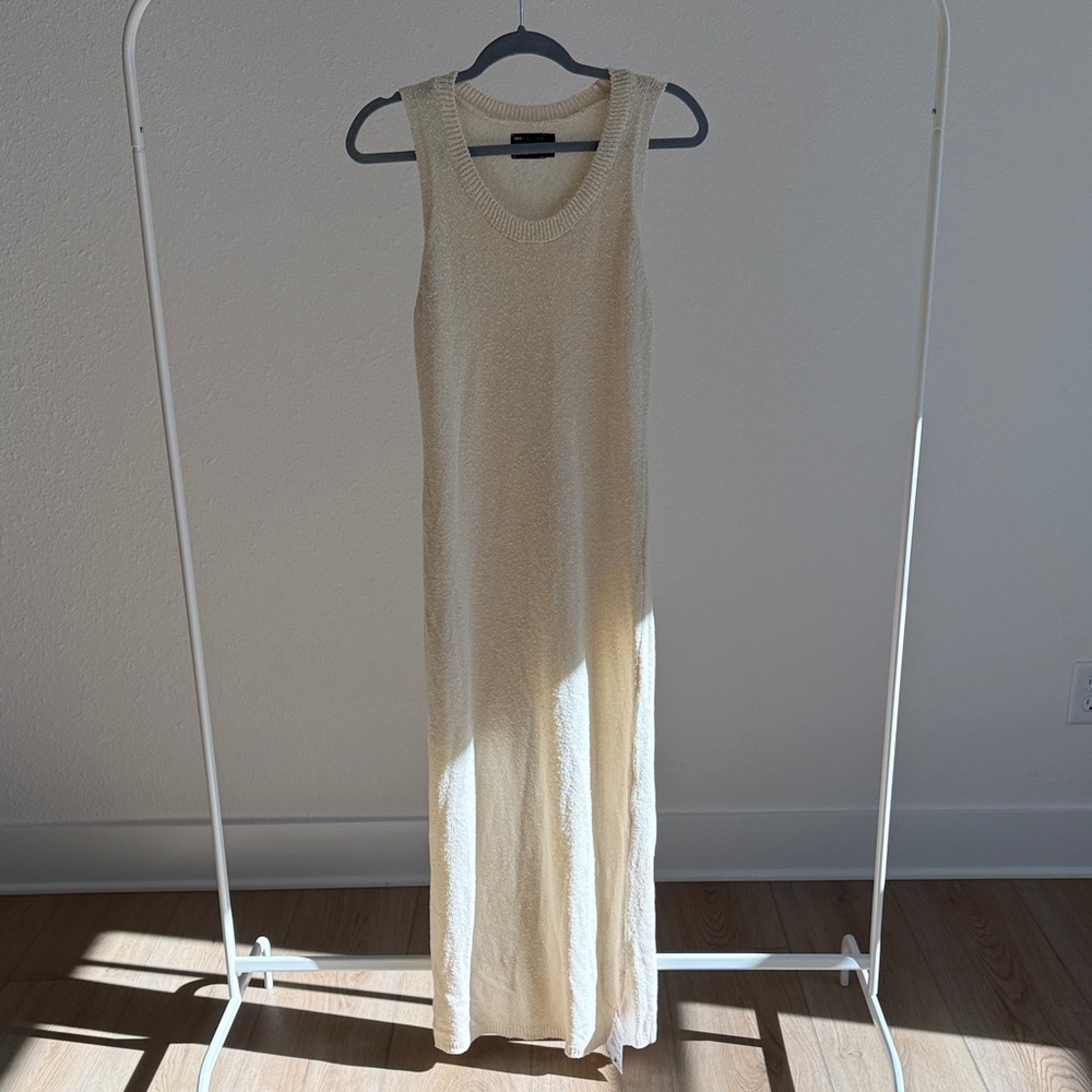ASOS Cream Sleeveless Knit Dress